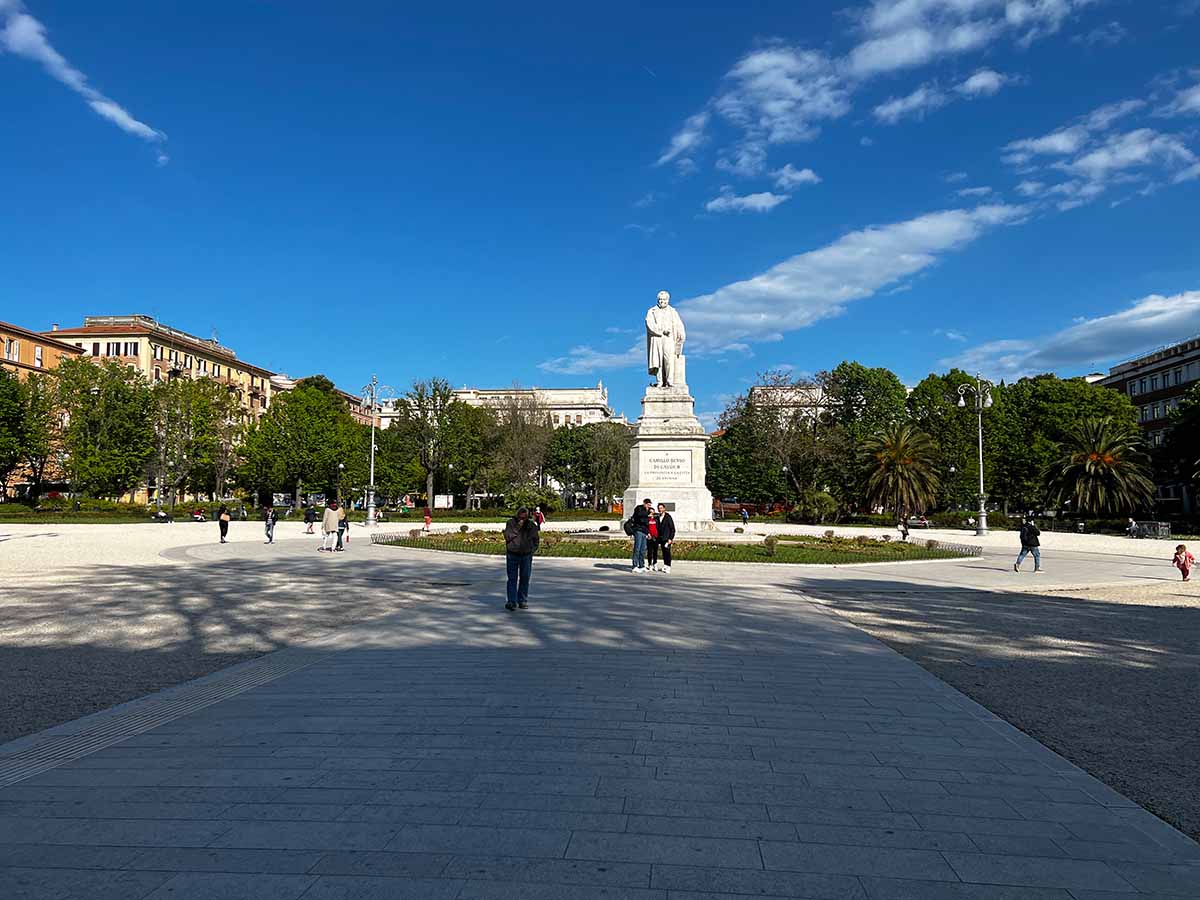 Piazza Cavour ad Ancona nelle Marche
