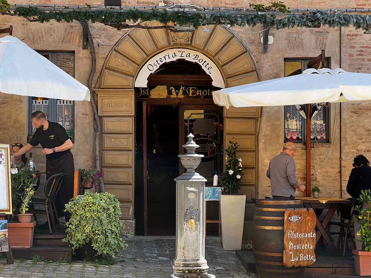 Osteria La Botte a Gradara nelle Marche