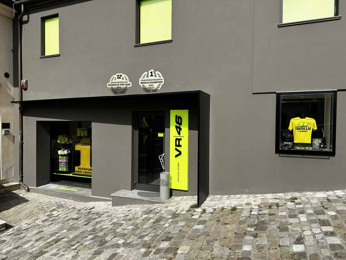 VR46 store in Via Cesare Battisti a Tavullia