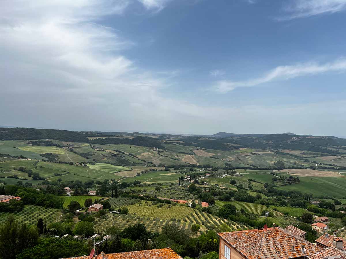 Punto panoramico dal Convento di San Francesco a Montepulciano in Toscana