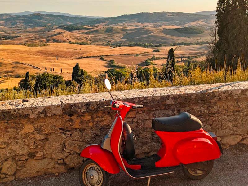 Punto panoramico Val D'Orcia a Pienza
