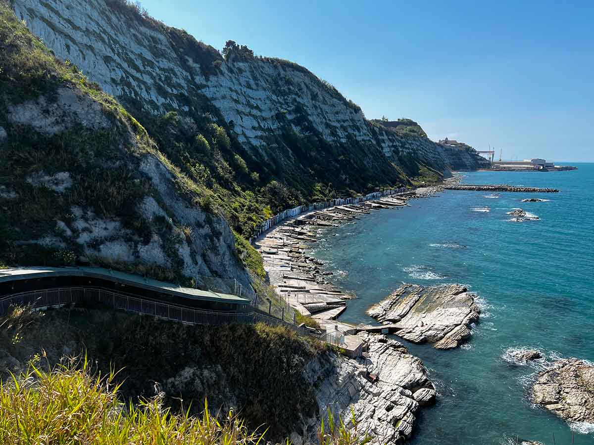 Sentiero della Grotta Azzurra ad Ancona nelle Marche
